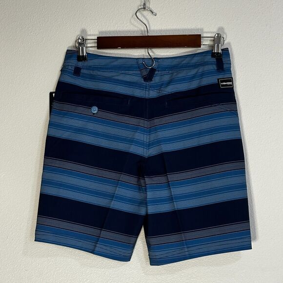 Volcom Hybrid Frickin Cross Shred Static Shorts Blue Mens Youth NWT Sz 28 (16) - Picture 2 of 9